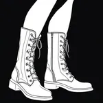 mid-calf black combat boots image